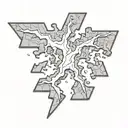 lightning d puzzle piece tattoo design idea