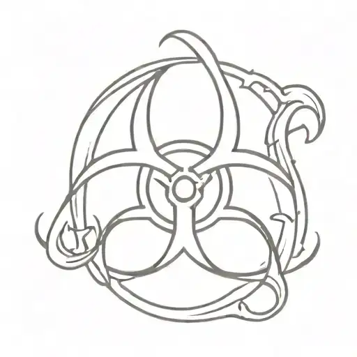 biohazard symbol tattoo design idea