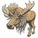 moose antler tattoo design idea