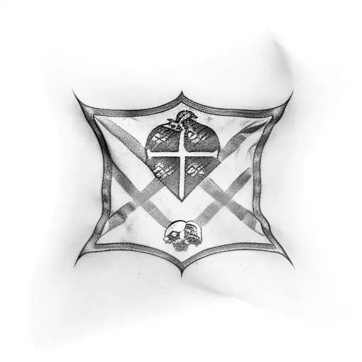 blackbeard flag tattoo design idea
