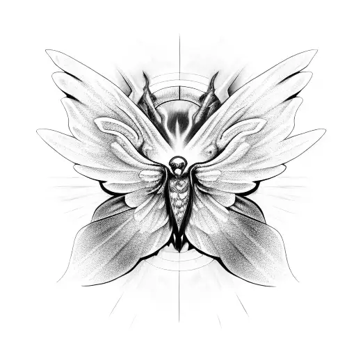 mothman tattoo design idea