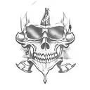 blackbeard flag tattoo design idea