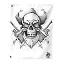blackbeard flag tattoo design idea