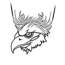 Eagle with crown  tattoo design idea