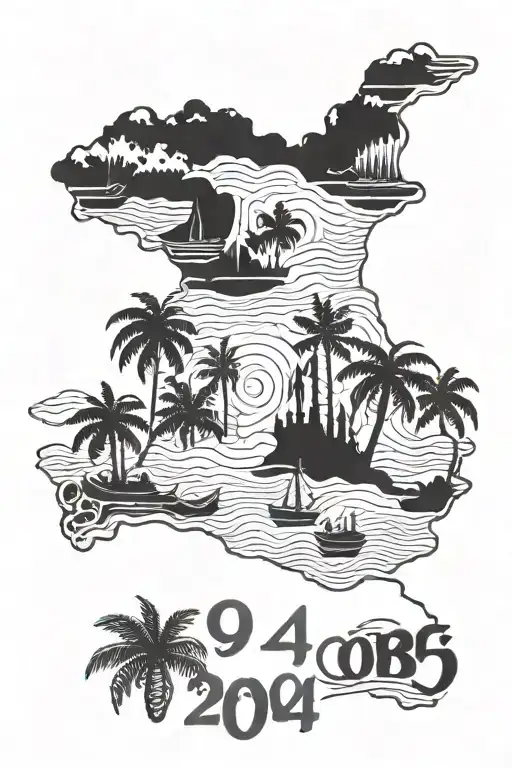 904 area code incorporated florida beaches mixed tattoo design idea