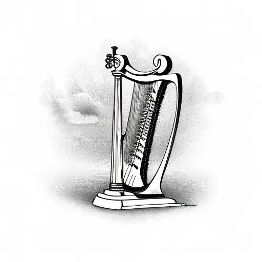Irish Harp tattoo design idea