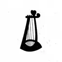 Irish Harp tattoo design idea