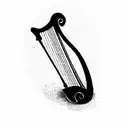 Irish Harp tattoo design idea