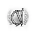 Irish Harp tattoo design idea