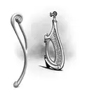 Irish Harp tattoo design idea