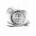 Roulette wheel tattoo design idea