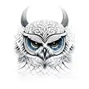 viking owl tattoo design idea