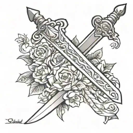 Baby Sword tattoo design idea