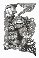 ragnar lothbrok full sleeve tattoo design idea