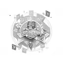 las vegas gamblimg with disaster tattoo design idea