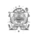 las vegas gamblimg with disaster tattoo design idea