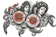 Mahadev symbols with quotes classy woman tattoo design idea