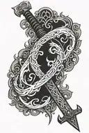 demon Slayer sword tattoo design idea