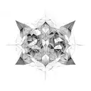 polygon kaleidoscope tattoo design idea