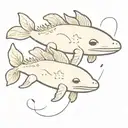 Axolotl paired tattoos tattoo design idea