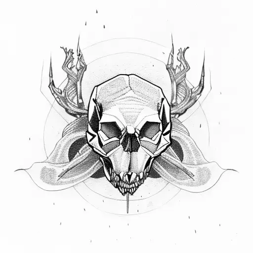apex predators skulls tattoo design idea