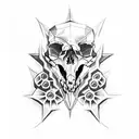 apex predators skulls tattoo design idea