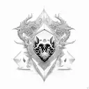 apex predators skulls tattoo design idea