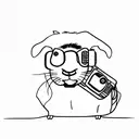 A realistic guinea pig peering through a camera lens tattoo design idea