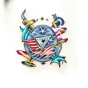 wishbone tattoo design idea