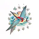 Swallow Bird tattoo design idea