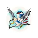 Swallow Bird tattoo design idea