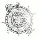 fullmetal alchemist transmutation circle tattoo design idea