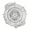 fullmetal alchemist transmutation circle tattoo design idea