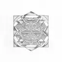 ancient architecture with greek gods  tattoo design idea