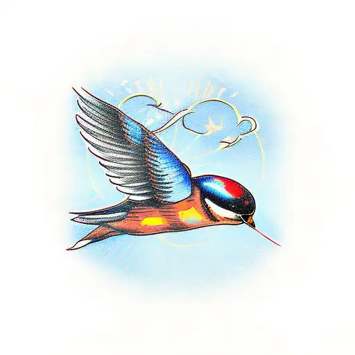 Swallow Bird tattoo design idea