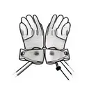 boxer with gloves up while using crutches tattoo design idea