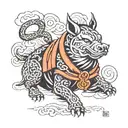 samurai Celtic boar tattoo design idea