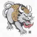 samurai Celtic boar tattoo design idea