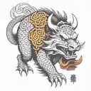samurai Celtic boar tattoo design idea