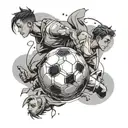 Soccer, animes, famaly and fe tattoo design idea
