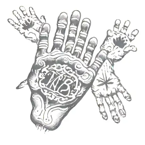 birthdate next to child's handprint tattoo design idea