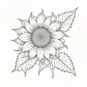 sunflower, 111 within, BMJ initials Arabic font incorporated, protector included  tattoo design idea