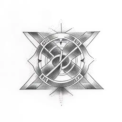 Cross, thick black linework, detail tattoo design idea