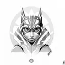 Ahsoka Tano portrait The Clone Wars Season 7 style tattoo design idea