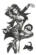 milf girl sexy full body tattoo design idea