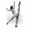 Esqueletos bailando tango tattoo design idea