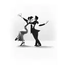 Esqueletos bailando tango tattoo design idea