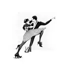 Esqueletos bailando tango tattoo design idea