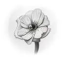 violets and daisies  tattoo design idea