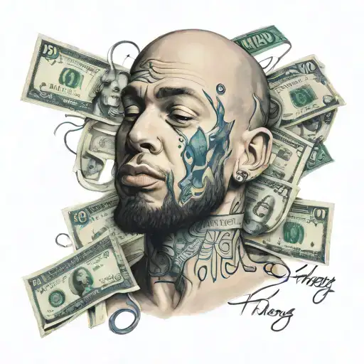 a text saying "Now man, these pussy niggas puttin’ money on my head go on and get your refund, motherfucker, I tattoo design idea